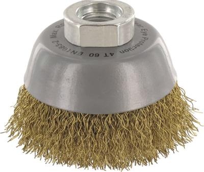 Rotec Komborstel M14 Ø60x0,3 mm gegolfd messingdraad - 7980110 Rotec Komborstel M14 Ø60x0,3 mm gegolfd messingdraad - 7980110