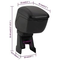 VidaXL Armsteun 13x31x(31-44) cm abs zwart - thumbnail