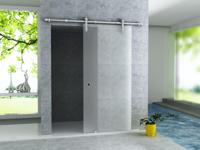 Schuifdeur BWS Danielle 102x205 cm Melkglas Chroom Profiel - thumbnail