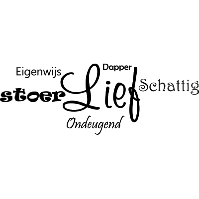 Lief Stout Schattig - Muursticker Lief Stout Schattig - Muursticker