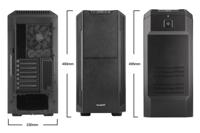 Silent Base 600 Black - Towermodel - ATX - geen voeding - USB/Audio - zwart - thumbnail