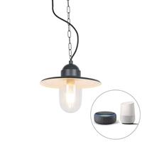 QAZQA Smart buiten hanglamp antraciet IP44 incl. Wifi ST64 - Kansas - thumbnail