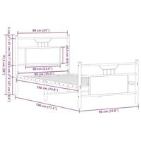Bedframe zonder matras hout sonoma eikenkleurig 90x190 cm - thumbnail