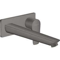 Hansgrohe Talis E afbouwdeel v. inbouw wastafelkraan met uitloop 22.5cm brushed black chroom 71734340 - thumbnail