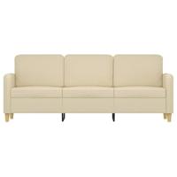 Driezitsbank 180 cm stof crmekleurig - thumbnail