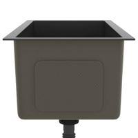 VidaXL Gootsteen handgemaakt roestvrij staal zwart - thumbnail