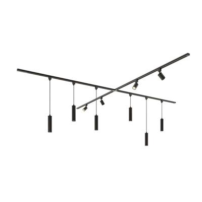 Taros Railverlichting Pakket - X-vorm - 4x 1,5m rail - 4 railspots - 6 hanglamp - Incl. RGBWW GU10 - IP20 - Modulair - 230V Taros Railverlichting Pakket - X-vorm - 4x 1,5m rail - 4 railspots - 6 hanglamp - Incl. RGBWW GU10 - IP20 - Modulair - 230V