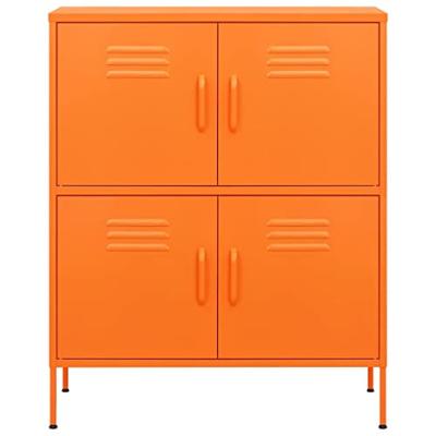 VidaXL Opbergkast 80x35x101,5 cm staal oranje VidaXL Opbergkast 80x35x101,5 cm staal oranje