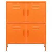 VidaXL Opbergkast 80x35x101,5 cm staal oranje - thumbnail