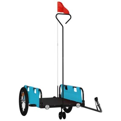 Fietstrailer oxford stof en ijzer blauw Fietstrailer oxford stof en ijzer blauw