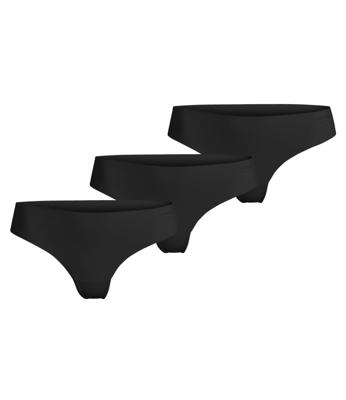 3-pack dames strings - Black Beauty - Naadloos dames ondergoed