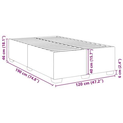 Bedframe zonder matras 120x190 cm kunstleer cappuccinokleurig
