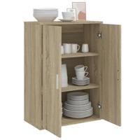 Dressoir 60x31x84 cm bewerkt hout sonoma eikenkleurig - thumbnail