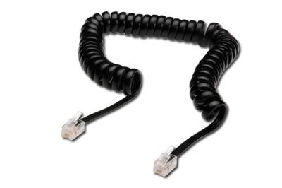 Digitus Telefoon (analoog) Aansluitkabel [1x RJ10-stekker 4p4c - 1x RJ10-stekker 4p4c] 2.00 m Zwart