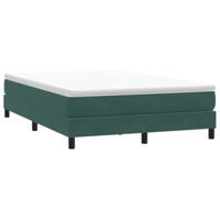 Boxspring zonder matras fluweel donkergroen 140x220 cm - thumbnail