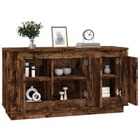 Dressoir 102x35x55 cm bewerkt hout gerookt eikenkleurig - thumbnail
