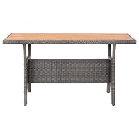 Tuintafel 120x70x66 cm massief acaciahout grijs - thumbnail