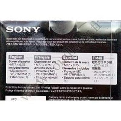 Sony VF77MPAM.AE VF77MPAM.AE Beschermfolie 77 mm