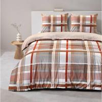 Dekbedovertrek Quinn - wit/zand - 240x220 cm - Leen Bakker - thumbnail