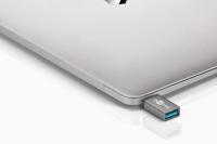 USB 3.2 GEN 1 (USB3.0) USB-C stekker - USB-A (F) naar USB-C (M) - 5Gbit/s - USB adapter - Grijs - thumbnail