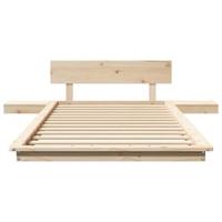 Bedframe Bruin 90 x 200 cm Hout - thumbnail