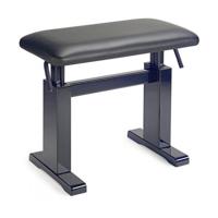 Stagg PBH780 BKP LBK pianobank hoogglans zwart met leren zitting - thumbnail