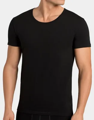 2-Pack 24/7 heren ondershirts - Ronde hals mannen T-shirts slim fit - Katoen