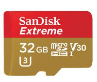 SanDisk Extreme® Action Cam microSDHC-kaart 32 GB Class 10, UHS-I, UHS-Class 3, v30 Video Speed Class Incl. SD-adapter, A1-vermogensstandaard - thumbnail