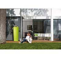 Garantia regenton met bloembak 350 liter groen - thumbnail