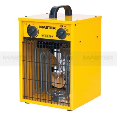 Master Klimatechnik B-3IT Bouwkachel 1650 W, 3300 W Geel, Zwart