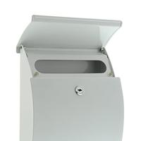 Burg Wächter 38700 CAPRI 813 W Brievenbus Plaatstaal Wit Sleutelslot - thumbnail