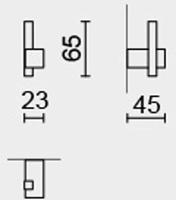 Zack Carvo Handdoekhaak - 7x5cm - enkel - zwart 40503 - thumbnail