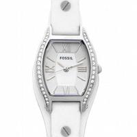 Fossil Molly wit lederen quartzhorloge ES3288 - thumbnail