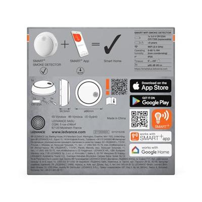 OSRAM HOMELIGHTING Smart+ Draadloze rookmelder OSRAM HOMELIGHTING Smart+ Draadloze rookmelder