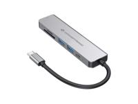 Conceptronic donn02g 6-in-1 multifunctional usb hub adapte, usb 3.2 gen 1 type-c, hdmi, 5 gbps, alu - thumbnail