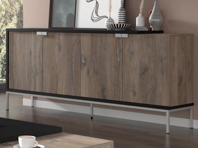 Dressoir TOLOKA 4 deuren flagstaff eik Dressoir TOLOKA 4 deuren flagstaff eik