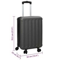 VidaXL Koffer met slot donkergrijs 34 x 23 x 55.5 cm abs kunststof - thumbnail