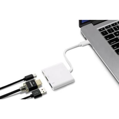 Renkforce RF-4366444 adapter [1x USB-C™ stekker - 1x HDMI-aansluiting, USB 3.2 Gen 1 bus A (USB 3.0)