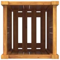 Plantenbak met voering 31x31x75 cm massief acaciahout - thumbnail