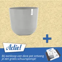 Ecopots Oslo kunststof bloempot Wit/Grijs - Ø 52,5 cm - thumbnail