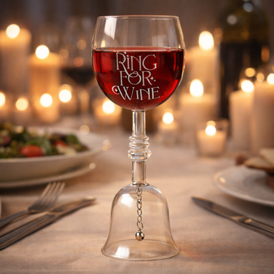 Wijnglas met belletje