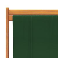 Strandstoelen 2 st inklapbaar stof groen - thumbnail