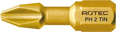 Rotec PRO Insertbit PH 1 L=25mm C 6,3 Torsion TIN - 10 stuks - 8012001