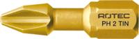 Rotec PRO Insertbit PH 1 L=25mm C 6,3 Torsion TIN - 10 stuks - 8012001 - thumbnail