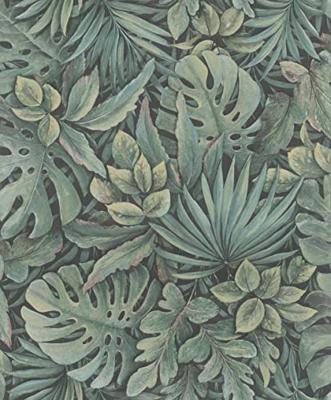 Noordwand Botanica Behang met grote bladeren 33304