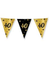 Classy Vlaggenlijn 40 Jaar Zwart/Goud (10m) - thumbnail