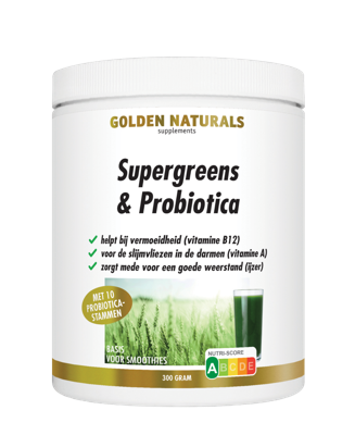 Golden Naturals Supergreens & probiotica 300 Gram