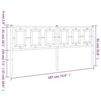 Hoofdbord 180 cm metaal wit - thumbnail