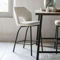 MUST Living Barstoel 'Bloom' kleur Naturel (zithoogte 65cm) - thumbnail