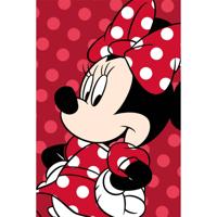 Minnie Mouse fleece plaid rood 100 x 150 cm - thumbnail